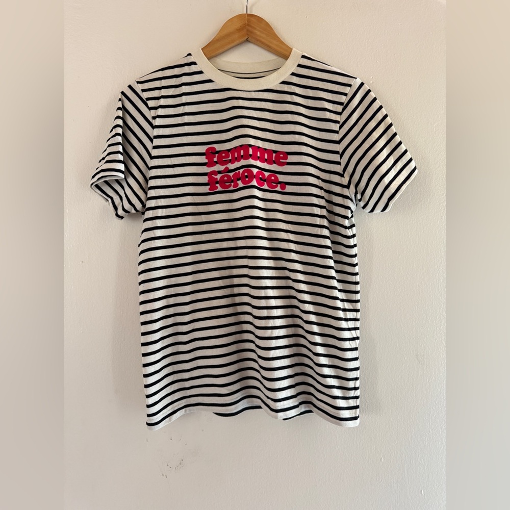 Femme Fierce - Striped Black and White T-Shirt